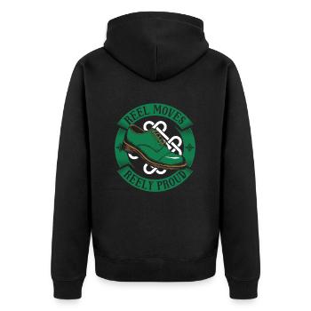Irish Dance Irischer Tanz - Unisex Premium Bio Zip Hoodie - Schwarz - Hinten - Nico (187cm)