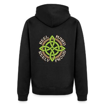 Danse Irlandaise Irischer Tanz - Veste à capuche bio Premium Unisexe - noir - Dos - Nico (187cm)