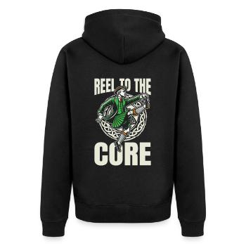 Irish Dance Irischer Tanz - Unisex Premium Bio Zip Hoodie - Schwarz - Hinten - Nico (187cm)