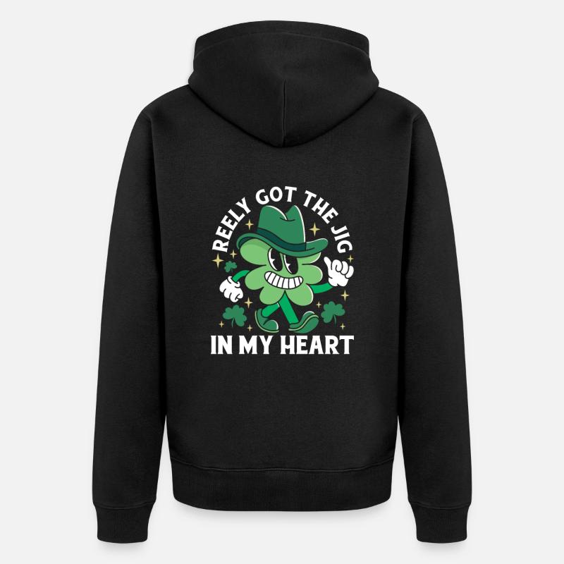 Danse Irlandaise Irischer Tanz - Veste à capuche bio Premium Unisexe - noir