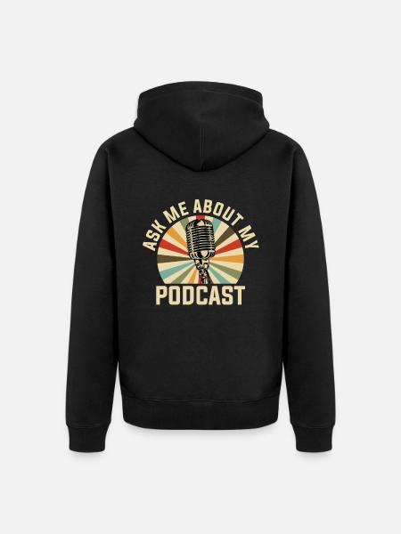 Podcast Podcaster - Unisex Premium Bio Zip Hoodie - Schwarz