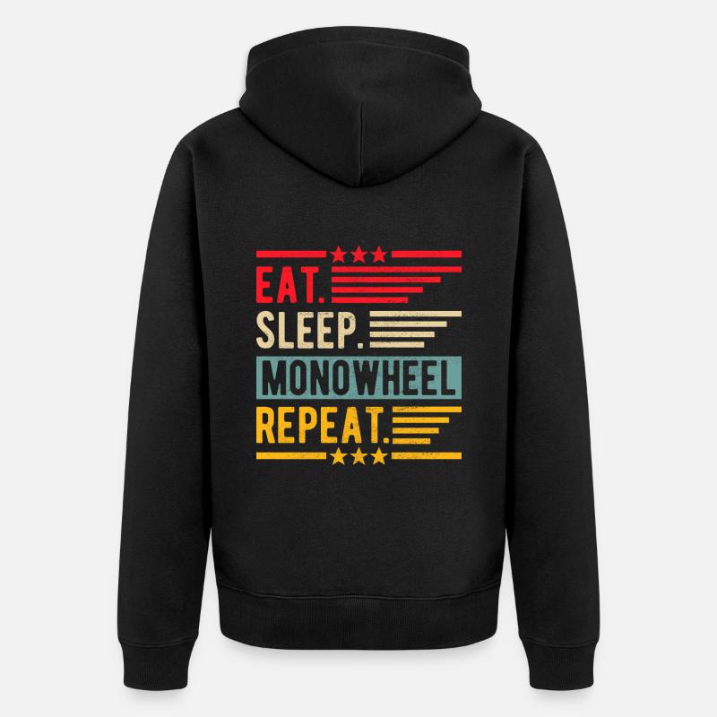 EUC Monowheel - Unisex Premium Bio Zip Hoodie - Schwarz