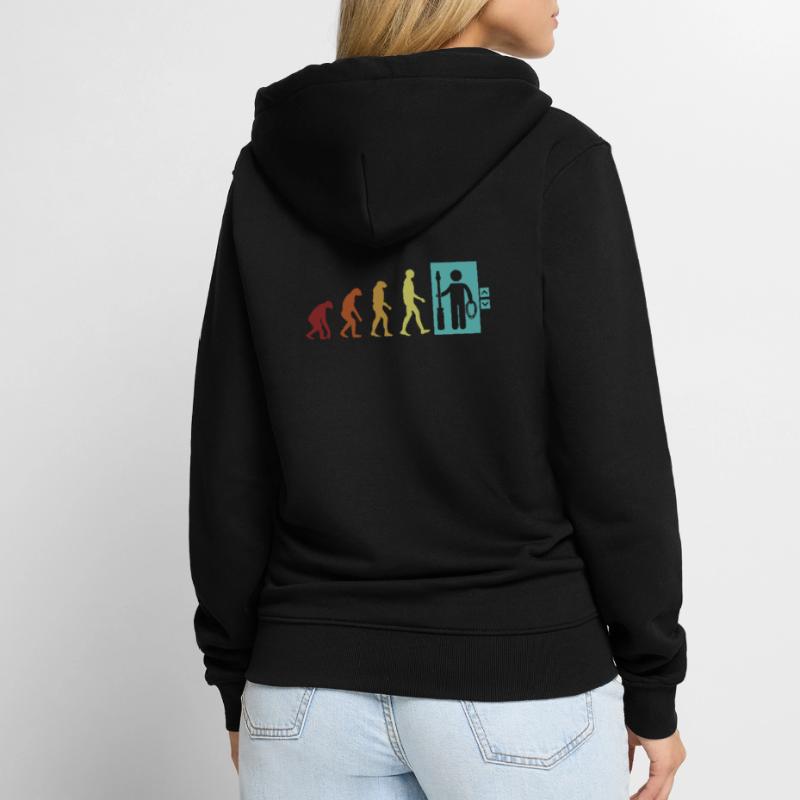 Elevator Technician Evolution Inspector Elevator Unisex Premium Organic Zip Hoodie