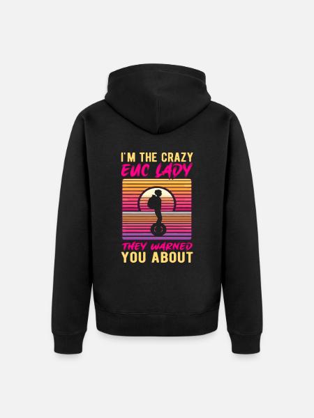 EUC Monowheel - Unisex Premium Organic Zip Hoodie - black
