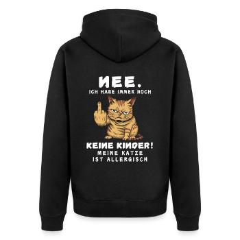 Tshirt chat Drôle Drôle Humour Sarcasme Kitty - Veste à capuche bio Premium Unisexe - noir - Dos - Nico (187cm)