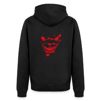 Costume d’Halloween Horreur Visage effrayant en rouge - Veste à capuche bio Premium Unisexe - noir - Dos - Nico (187cm)