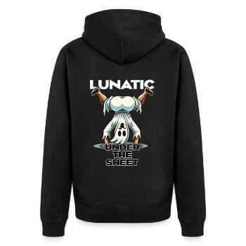 Lunatique sous feuille drôle Ghost Design - Veste à capuche bio Premium Unisexe - noir - Dos - Nico (187cm)