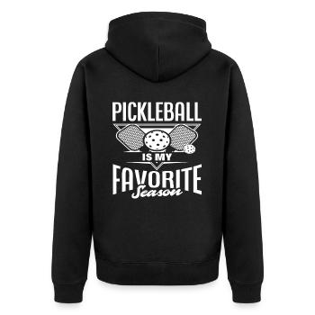 Le pickleball est ma saison préférée - Veste à capuche bio Premium Unisexe - noir - Dos - Nico (187cm)