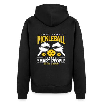 Pickleball - Le sport pour les gens intelligents - Veste à capuche bio Premium Unisexe - noir - Dos - Nico (187cm)
