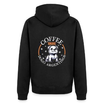 Café et Dogue Argentin - Veste à capuche bio Premium Unisexe - noir - Dos - Nico (187cm)