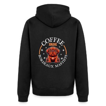 Café et Dogue de Bordeaux - Veste à capuche bio Premium Unisexe - noir - Dos - Nico (187cm)