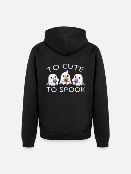 Trop mignon pour effrayer - Veste à capuche bio Premium Unisexe - noir