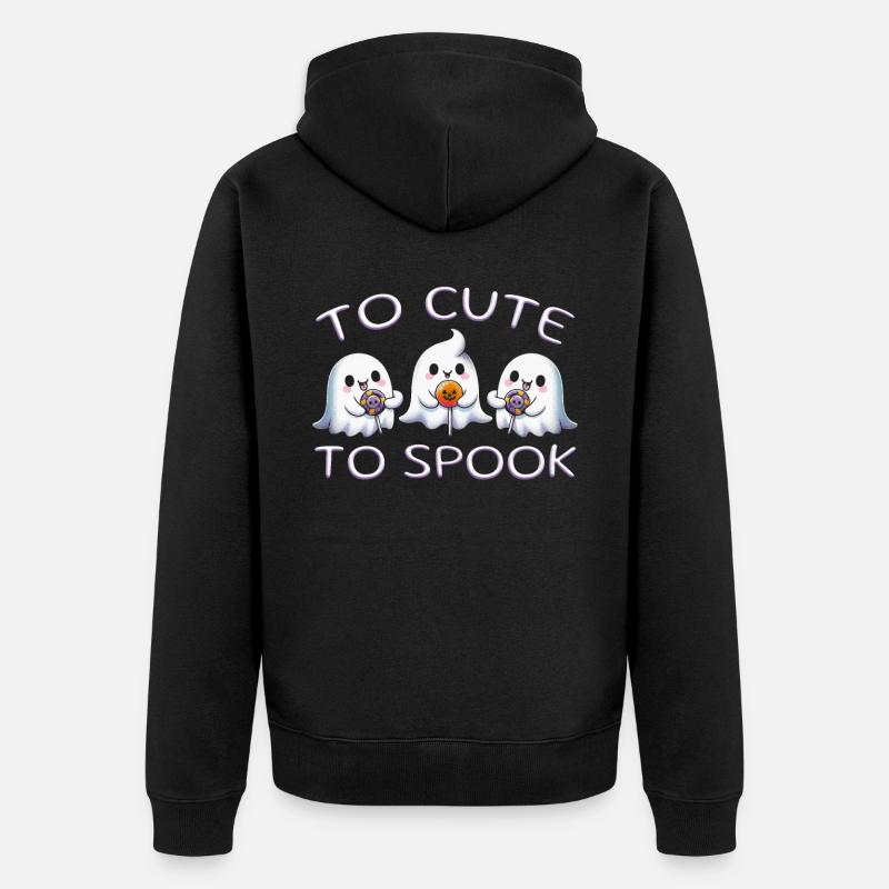Trop mignon pour effrayer - Veste à capuche bio Premium Unisexe - noir