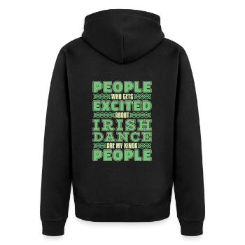 Danse Irlandaise Irischer Tanz - Veste à capuche bio Premium Unisexe - noir - Dos - Nico (187cm)