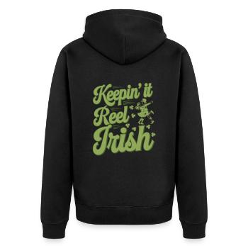 Danse Irlandaise Irischer Tanz - Veste à capuche bio Premium Unisexe - noir - Dos - Nico (187cm)