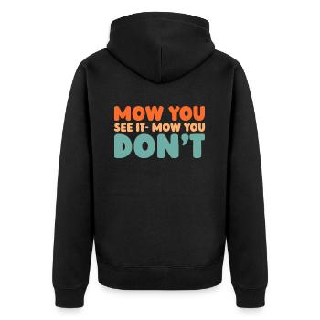 Lawn mower mowing - Unisex Premium Organic Zip Hoodie - black - Back - Nico (187cm)