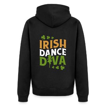 Irish Dance Irischer Tanz - Unisex Premium Organic Zip Hoodie - black - Back - Nico (187cm)