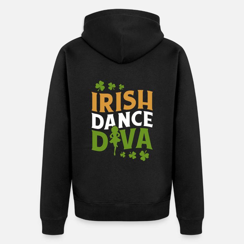 Danse Irlandaise Irischer Tanz - Veste à capuche bio Premium Unisexe - noir