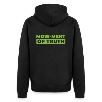 Lawn mower mowing - Unisex Premium Organic Zip Hoodie - black - Back - Nico (187cm)