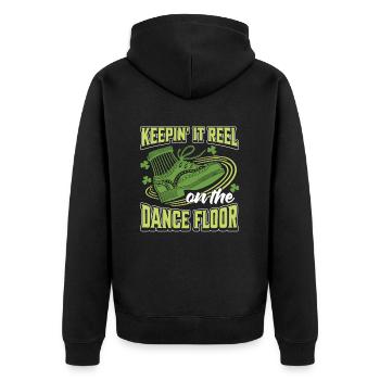 Irish Dance Irischer Tanz - Unisex Premium Organic Zip Hoodie - black - Back - Nico (187cm)