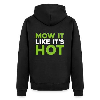 Lawn mower mowing - Unisex Premium Organic Zip Hoodie - black - Back - Nico (187cm)