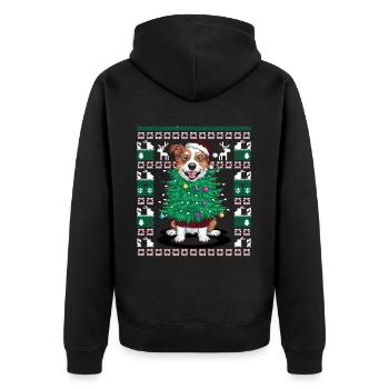 chien moche Noël Noël Père Noël - Veste à capuche bio Premium Unisexe - noir - Dos - Nico (187cm)