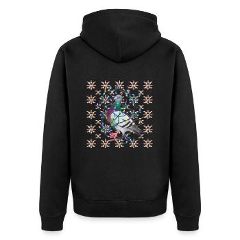 oiseau moche Noël Noël Père Noël - Veste à capuche bio Premium Unisexe - noir - Dos - Nico (187cm)
