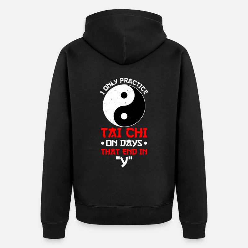 Yin Yang Tai Chi - Veste à capuche bio Premium Unisexe - noir