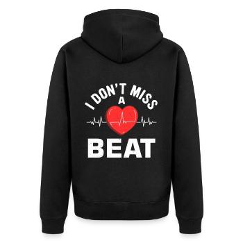 Heart Bypass Heart Attack Heart Surgery - Unisex Premium Organic Zip Hoodie - black - Back - Nico (187cm)