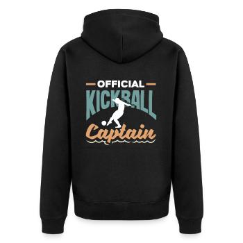 Légende du joueur de kickball - Veste à capuche bio Premium Unisexe - noir - Dos - Nico (187cm)