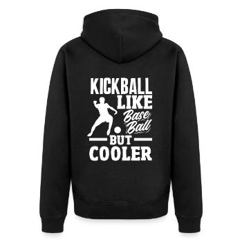Légende du joueur de kickball - Veste à capuche bio Premium Unisexe - noir - Dos - Nico (187cm)