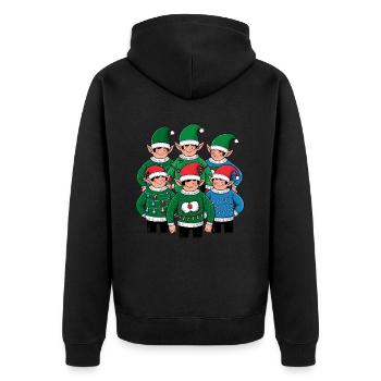 Elfes Noël laid Noël Noël Père Noël - Veste à capuche bio Premium Unisexe - noir - Dos - Nico (187cm)