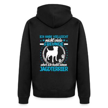 Hunting Terrier est mon ami chien de chasse allemand - Veste à capuche bio Premium Unisexe - noir - Dos - Nico (187cm)