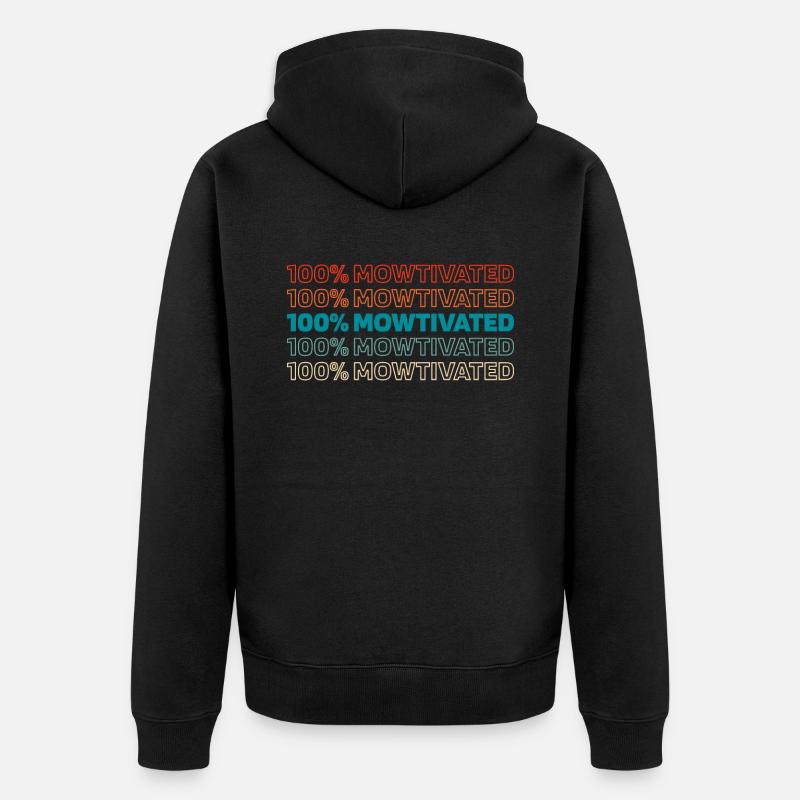 Rasenmäher Mähen - Unisex Premium Bio Zip Hoodie - Schwarz