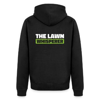 Lawn mower mowing - Unisex Premium Organic Zip Hoodie - black - Back - Nico (187cm)