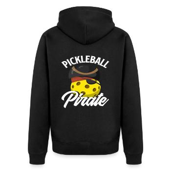 Pickleball Pirate pour les aventuriers - Veste à capuche bio Premium Unisexe - noir - Dos - Nico (187cm)