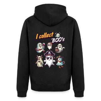 Drôle fantôme collection Vintage Retro Design - Veste à capuche bio Premium Unisexe - noir - Dos - Nico (187cm)