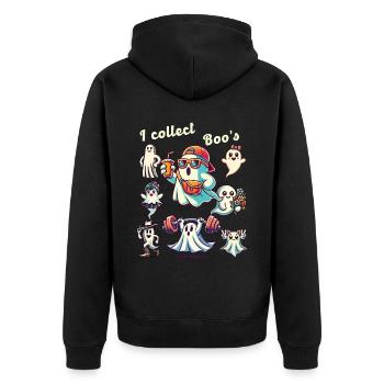 Drôle fantôme collection Vintage Retro Design - Veste à capuche bio Premium Unisexe - noir - Dos - Nico (187cm)