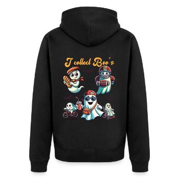 Drôle fantôme collection Vintage Retro Design - Veste à capuche bio Premium Unisexe - noir - Dos - Nico (187cm)