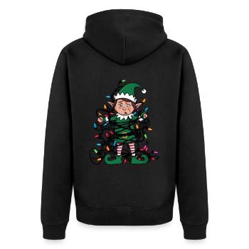 Elfes Noël laid Noël Noël Père Noël - Veste à capuche bio Premium Unisexe - noir - Dos - Nico (187cm)