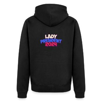 Présidente 2024 : Kamala Harris pour Future - Veste à capuche bio Premium Unisexe - noir - Dos - Nico (187cm)