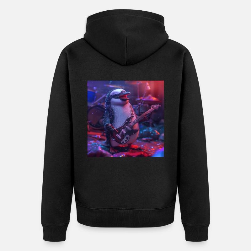 Pingouin - Veste à capuche bio Premium Unisexe - noir