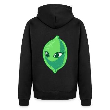Citron Citron Fruit Fruit Aigre - Veste à capuche bio Premium Unisexe - noir - Dos - Nico (187cm)