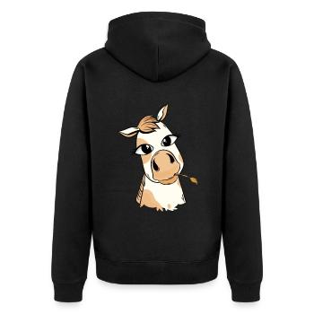 Bébé Poulain Poney Cheval Chevaux Enfants Enfant - Veste à capuche bio Premium Unisexe - noir - Dos - Nico (187cm)