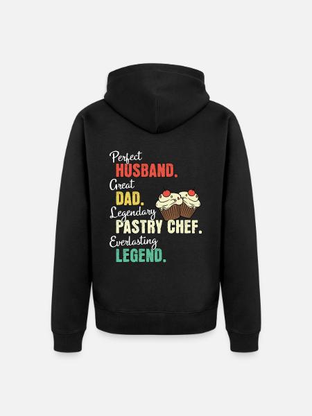 Pastry Chef Dad - Unisex Premium Organic Zip Hoodie - black