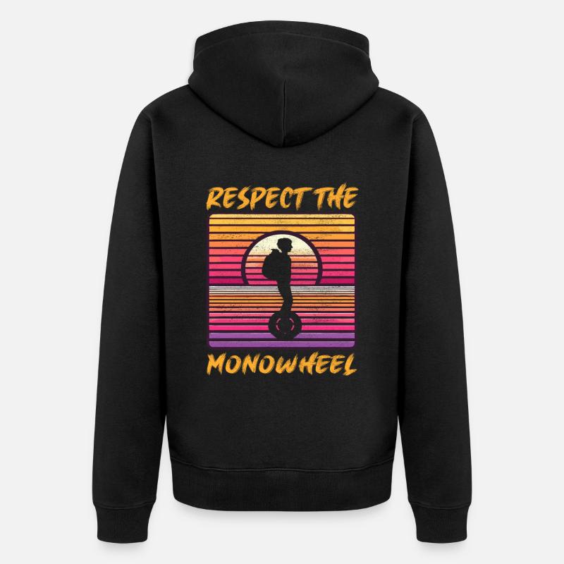 EUC Monowheel - Unisex Premium Bio Zip Hoodie - Schwarz