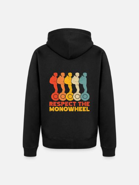 EUC Monowheel - Unisex Premium Organic Zip Hoodie - black