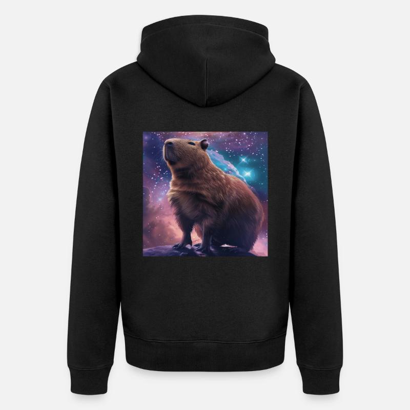 Capybara - Veste à capuche bio Premium Unisexe - noir