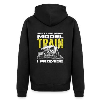 Un dernier train miniature promis - Veste à capuche bio Premium Unisexe - noir - Dos - Nico (187cm)