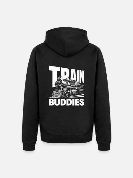 Train Buddies Railway Friends - Unisex Premium Organic Zip Hoodie - black